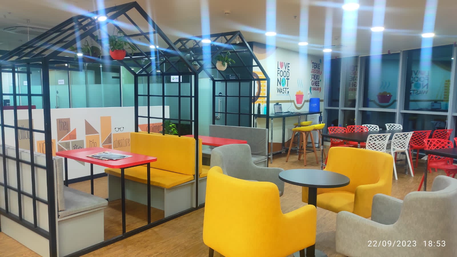 Campus cafeteria and co-working area